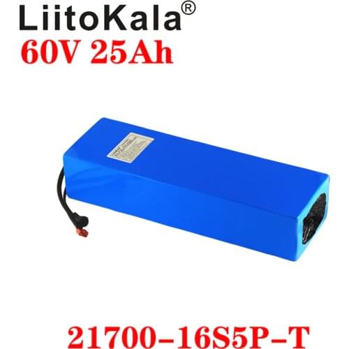 LiitoKala 60V 30AH 20ah 25ah 40ah 2500W Lithium ion Battery electric bike battery electric wheelchair e motorcycle battery BMS