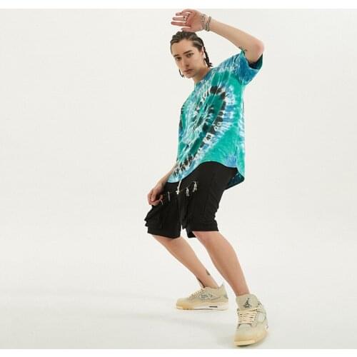 New fashion mens Summer new product tie-dye cotton t shirts man Loose casual tee-shirt