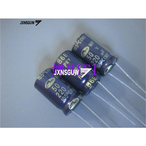 20PCS Original SAMWHA WF 50V220UF 10X16MM Blue gold Aluminum electrolytic capacitors 220uF/50v 105 degrees 220UF 50V