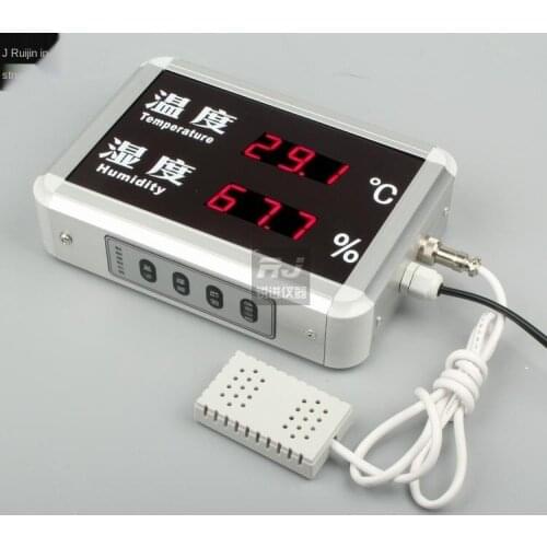 Industrial Large Screen Hygrothermograph/Display Screen Temperature Humidity Kanban/Factory Workshop Aluminum