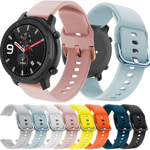 Silicone Strap For Xiaomi Huami Amazfit GTR 47MM Stratos 3/2/2S Smart Watch Band 20MM 22MM Wrist Straps For Amazfit GTS Bip S