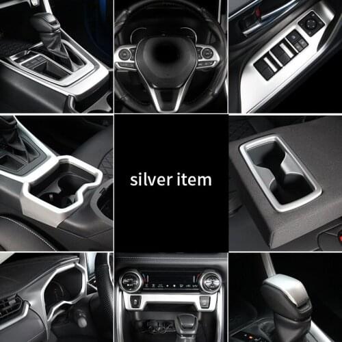 Silver item for TOYOTA RAV4 2020-2021 Silver matte Interior Gear Air outlet