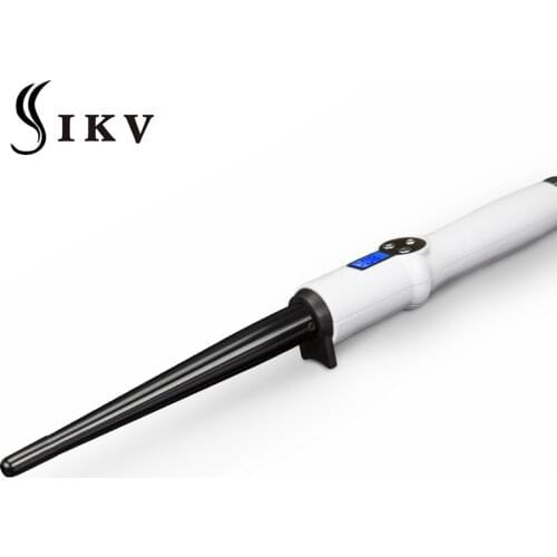 IKV New Arrival Ceramic Digital Hair Curler Styling Tools Blue LCD Professional Hair Curling Iron Roller Hair Waver Curling Wand