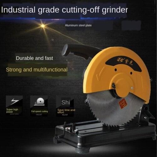 Bohai Multi-Angle 350 Cutting-off Grinder 355 Power 14 Inch gang cai ji Leather Belt Wood Cutting Machine Shipping