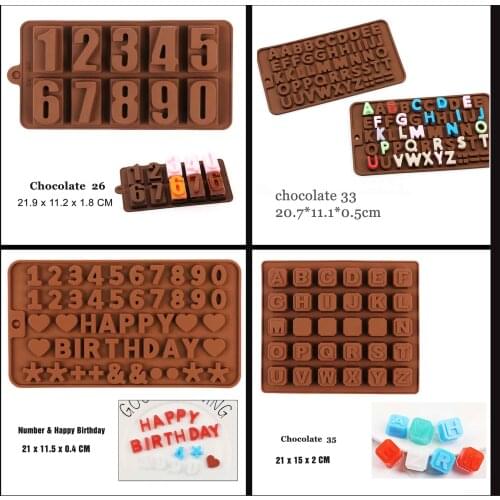 Silicone Chocolate Mold letter Shapes baking Tools Combination letter Non-stick cake mold Jelly and Candy Mold 3D mold DIY best