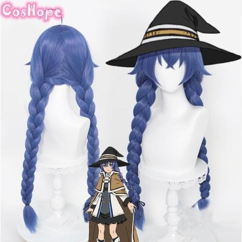 Roxy Migurdia Cosplay Jobless Reincarnation Mushoku Tensei Cosplay 88cm Blue Wig Cosplay Anime Heat Resistant Synthetic Wigs