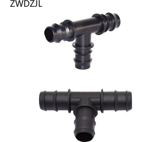 Garden irrigation tee barb 1/2 garden hose barbed tee 3/4 3 way connector 20mm 25mm hose water divider 3pcs