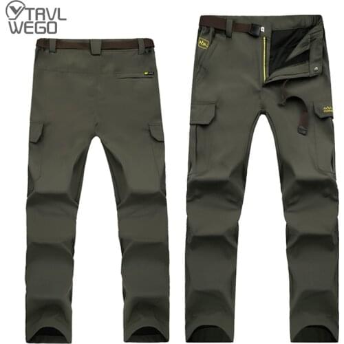 TRVLWEGO Summer Outdoor Hiking Pants Men Trekking Quick Dry Splash Proof Breathable Trousers Climbing Fishing Big Pocket AD138