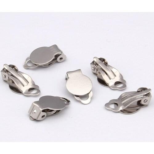 Yage 10mm 100pcs Rhodium Plated Jewelry Findings,Iron Earring Clasp for jewelry Making