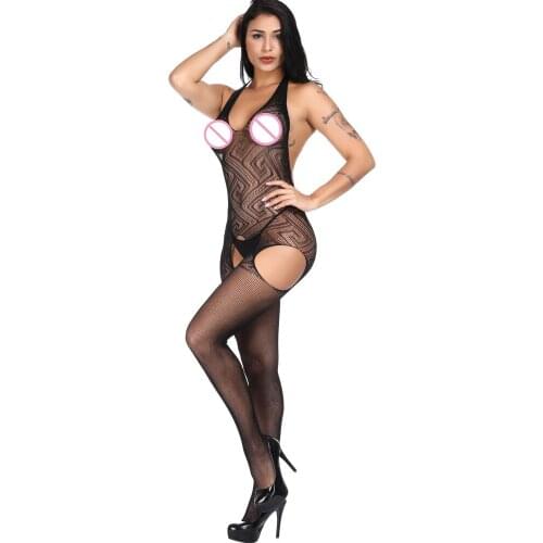 8 Colors Sexy Catsuit Hot Erotic Lingerie Open Crotch Backless Body Stockings Porn Women Transparent Elasticity Teddies Bodysuit
