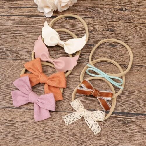 1 Pcs Baby Girl Infant Hair Accessory Clothes Newborn Headwrap Toddler Cover Cute Headwear Bowknot Princess Headband Hair Band