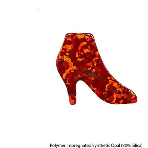 50pcs/lot 12.6x11mm fashioh Hollow High Heel Opal Synthetic Hollow Fire Opal for Jewelry Necklace Lab created opal beads forgirl