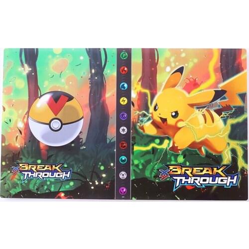 240Pcs Pokemon Card Binder Anime Pokemon Album Book Map Collectors Holder Livre Game Card Loaded Capacity Folder Kids Toy Gift