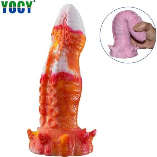 Huge Butt Plug Fantasy Animal Octopus Dildo Colorful Penis Female Orgasm Sex Toy Vagina Sodomy Butt Plug Couples Sex Masturb