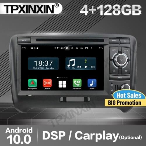 128G Carplay Car Radio 2 Din Stereo Receiver Android 10 For AUDI TT 2006-2010 2011 2012 2013 GPS Player Audio Recorder Head Unit