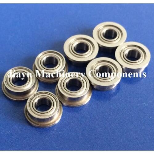 Free Shipping 10 PCS SFR144ZZ Flanged Bearings 1/8 x 1/4 x 7/64 inch Stainless Steel Ball Bearings DDRIF-418ZZ