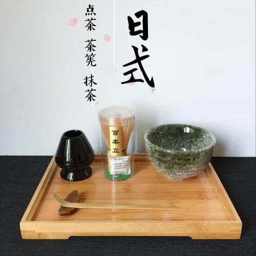Japanese style tea brush make green tea ceramic bowl hand made bamboo matcha tool stir brush maccha set