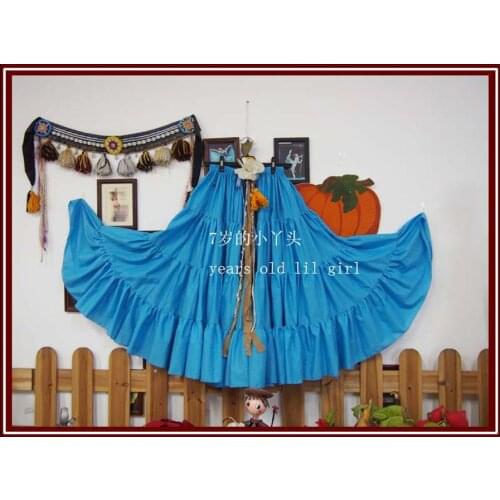 Cotton 4Tiered 18Yards Ats Gypsy Tribal Belly Dance Skirt EH64