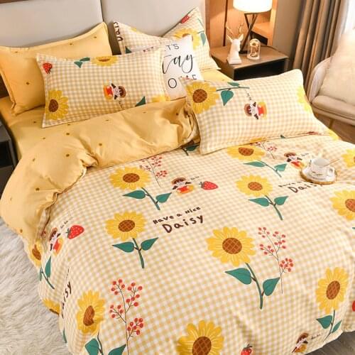 Pink Bedding Set 90 X 19 Duvet Cover...160x200 Bed Adornment Nordic Double Bed ...Four-piece Set on The Bed Anime Bedding