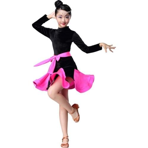 Girls Latin dance jazz dance children team performance dance costume competition exercise clothes kids dresses for girls