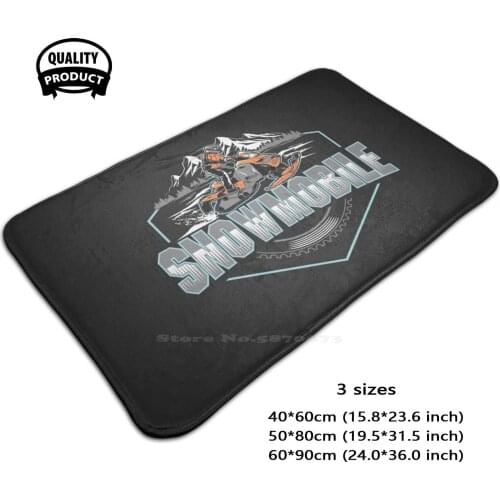 Snowmobile Door Mat Foot Pad Home Rug Snowmobile Funny Snowboarding American Teen Car Bumper Hard Hat Snowmobiles Winter Cool