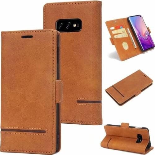 For Samsung Galaxy S10 Plus Leather Wallet Flip For Samsung Galaxy S10 S10E leather phone case