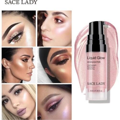 Highlighter Liquid Glow Makeup Bronzer Glow Face Highlighter Cream Liquid Shimmer Make Up Face Contour Brighten Shine Cosmetic