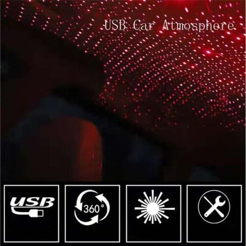 Mini LED USB Car Roof Starry Night Light Projector Atmospheric Galaxy Light for Peugeot 206 207 208 301 307 308 407 2008 3008