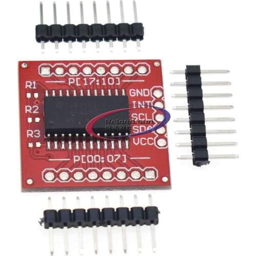 PCF8575 PCF8575C IIC I2C I/O Extension Shield Module 16-bit 400kHZ SMBus I/O Ports For Arduino