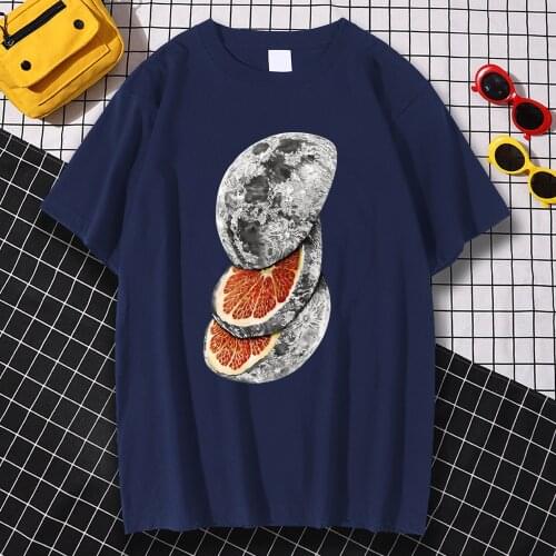 Creativity Prints Planet Fruit Printing Tshirt Men Summer S-XXXL Tops Breathable Sweat Tshirts Fashion Crewneck Tee Clothing Man