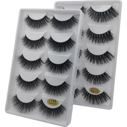 YSDO mink eyelashes 3/5 pairs hand made 3d maquiagem lashes natural false eyelashes Faux cils makeup thick fake lashes cilios