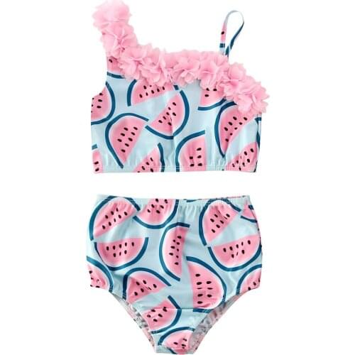NEW 2020 Fashion Toddler Infant Baby Girls Summer Watermelon Swimsuit Swimwear Swimming Bikini