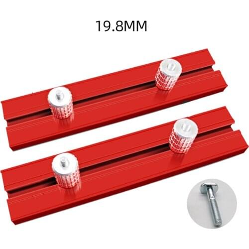 Woodworking Dog Hole Baffle Plate Planing Stop Board Workbench Table Aluminum Auxiliary Clamp 15.8/17.8/19.8mm Positioning Tools