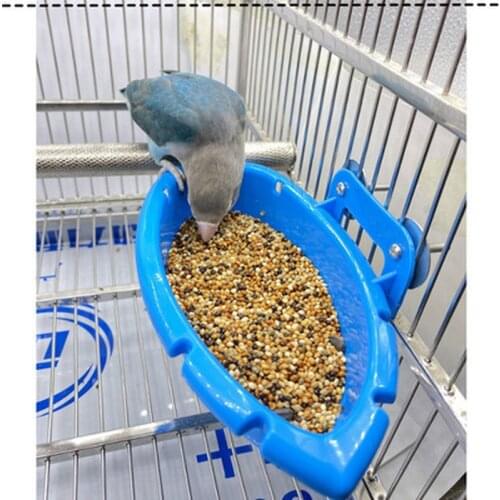 Plastic Bird Water Bath Box Feeder Bathtub Parrot For Parakeet Bird Pet Cage Hanging Bowl Parakeet Birdbath Hanging Accessory