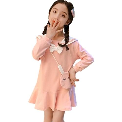 Girl Dress Floral Pattern Girls Dresses Spring Autumn Dress Kids Casual Style Costume Girl 6 8 10 12 14