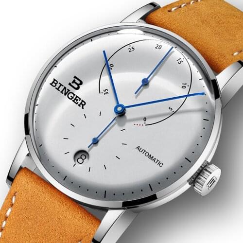 Luxury Brand Automatic Mechanical Mens Watches Switzerland BINGER Men Watch Sapphire Male Japan Movement reloj hombre B-1187-7