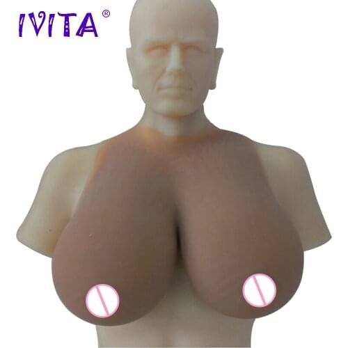 IVITA 6000g Silicone Breast Forms Fake Boobs For Crossdresser Silicone Breasts Transgender And Crossdressing Shemale Enhancer