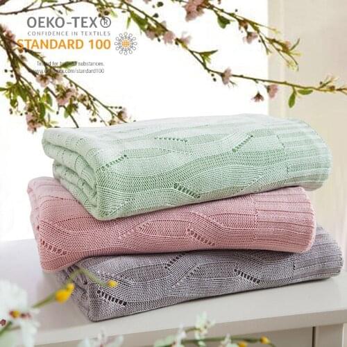 Knitted Thread Blanket for Newborn Baby Boys Girls Textile Bamboo Fiber Sofa Cover Blanket Summer Air Conditioning Cold Blanket