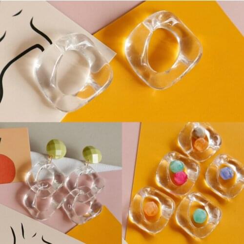 Japanese transparent frame chain Japanese diy hand-made earrings accessories jewelry materials ins designer models