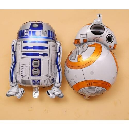 Star Wars Robot BB-8 Figure Aluminium Film Baby Shower Helium Balloon R2-D2 Foil Inflatable Toys Birthday Party Decoration