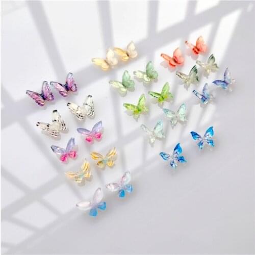 10PCS/LOT Handmade butterfly three-dimensional 3D mini nail butterfly nail art decoration Charms Jewelry Nail Manicure Supplier