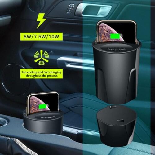 10W Fast Wireless Charger Car Charger Cup For IPhone 11 Pro XS XR/X/8 For SAMSUNG Galaxy S9/S8/Note10/Note9 Car Cup Charging