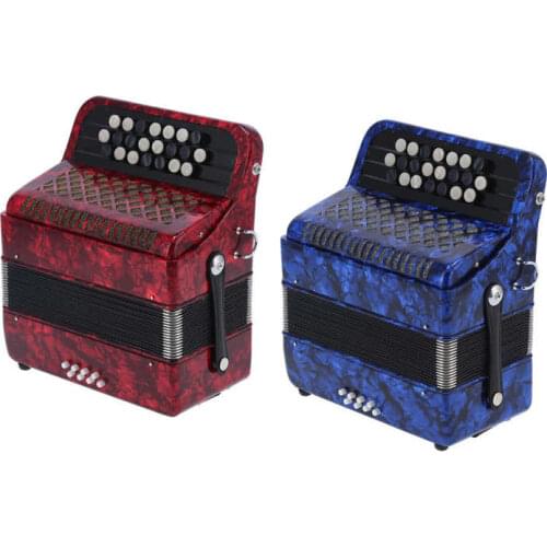 Keys Educational Toy Accordian 22 Key 8 Bass Professional Button Reed Instrument for Beginner with Storage Bag Accordion Music