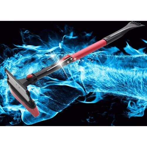 3-In-1 Car Rotating Telescopic Snow Ice Scraper Snow Brush Deicing Shovel Removal Defrost Brush Winter Tools