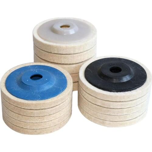 4 Inch 5PCS Wool Felt Polishing Wheel 100mm Angle Grinder Buffing pad Flap Disc for Metal Marble Glass Ceramics