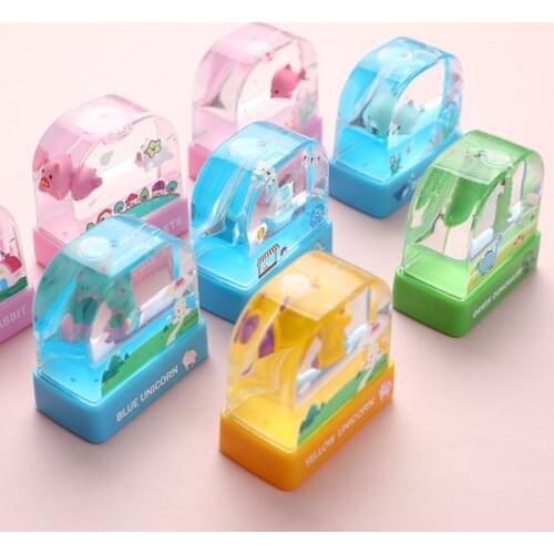 8 types Kids Cute Name Stamp For Clothes Postage Stamp Fish Dolphin Rabbit Dinosaur Pig Shape Seal Fabric Name Name Sticker