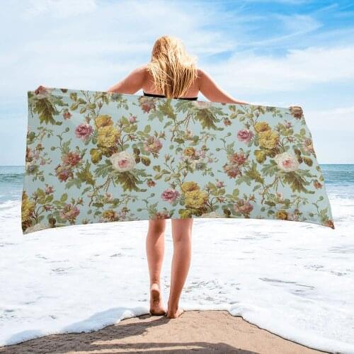 Abstract The Flowers Beach Towel Luxury Quick-dry Microfiber Bath Towels Yoga Mat Sport Swimming Towels