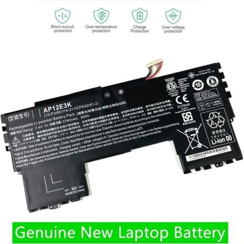 HKFZ NEW Original Acer laptop battery AP12E3K for Acer Aspire S7 S7-191 Ultrabook 11" 1/CP3/65/114-2 1/CP5/42/61-2