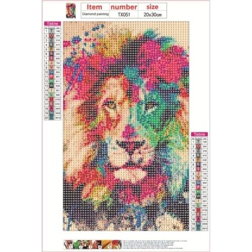 Animals Series DIY 5D Full Drill Diamond Painting Embroidery Cross Stitch Kits Rhinestone Wall Home Decoration Craft for QW
