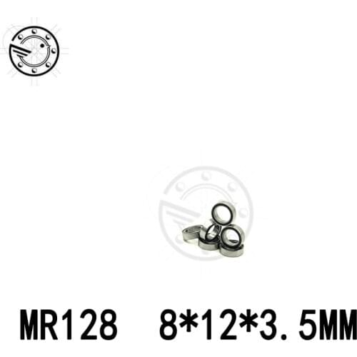 Free Shipping High quality 10PCS MR128-2RS ABEC-5 8*12*3.5 mm Miniature Ball Bearings MR128RS L1280 8X12X3.5MM